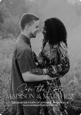 Save Date Custom Script Photo Card, 5x7