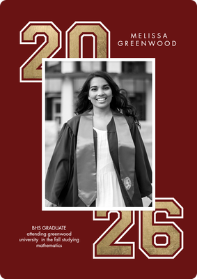 2026 Graduate Bold Photo Card, 5x7