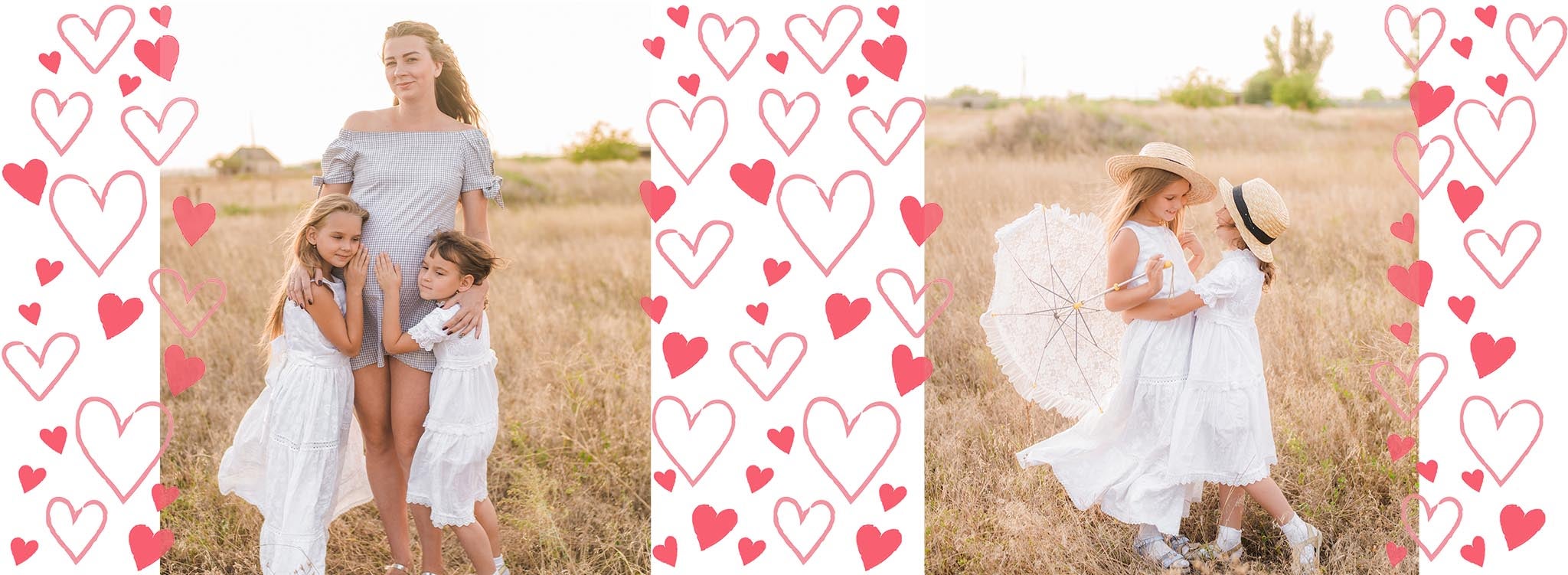 Photo Travel Tumbler, 22oz Cascading Hearts Customizable in Red