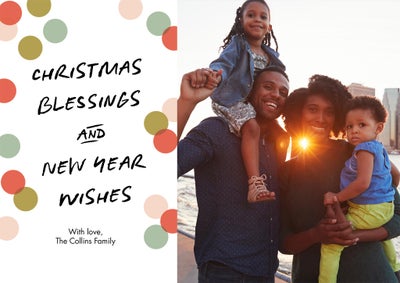 Confetti Holiday Photo Card, 5x7