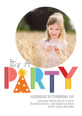Party Hat Photo Card, 5x7