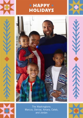 Holiday Nordic Stamp Photo Card, 5x7