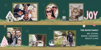 Holiday Joy and Memories Photo Card, Square, 4x8