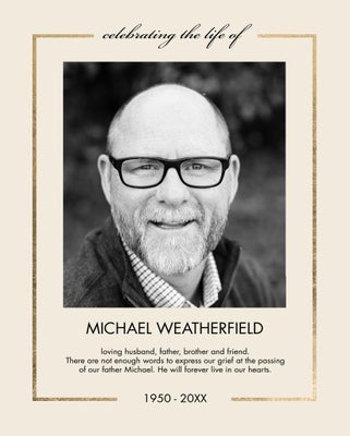 Portrait Memorial Loving Board Prints