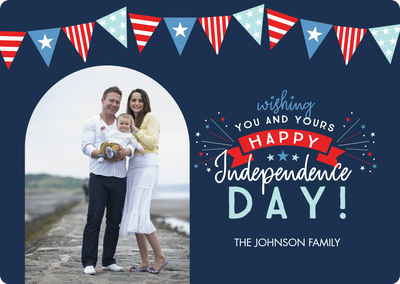 Patriotic Banner with Photo Photo Card, 5x7
