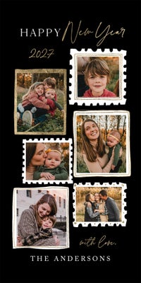 2027 New Year Snapshots Photo Card, Square, 4x8