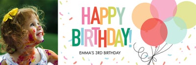 Celebrate Balloons Confetti Vinyl Banners