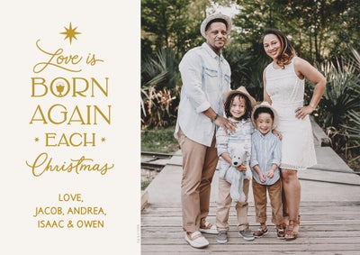 Love is Born at Christmas Photo Card, 5x7