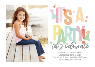 Muted Party Fun Photo Card, 5x7