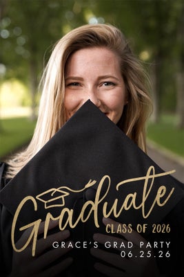 Portrait Grad 2026 Overlay Poster Prints