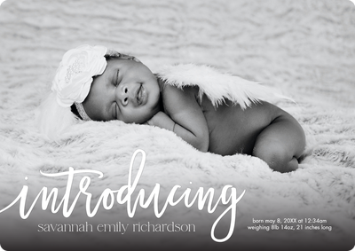 Baby Introducing Photo Card, 5x7