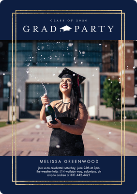 2026 Grad Party Frames Photo Card, 5x7