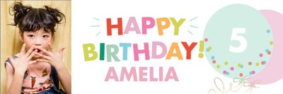 Celebrate Balloon Year Vinyl Banners