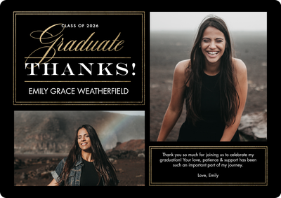 Graduate Thanks 2026 Photo Card, 5x7