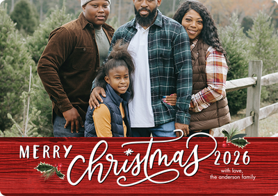 Christmas 2026 Rustic Photo Card, 5x7
