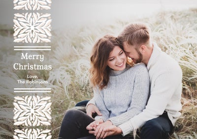 Christmas Botanical Band Photo Card, 5x7