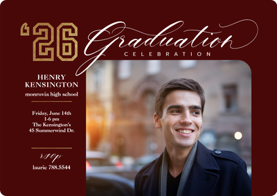 Commencement Celebration Photo Card, 5x7