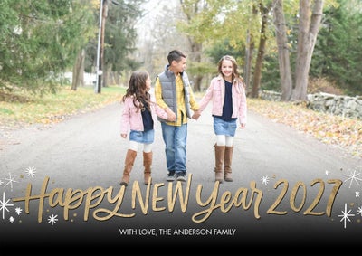 2027 New Year Handlettered Photo Card, 5x7