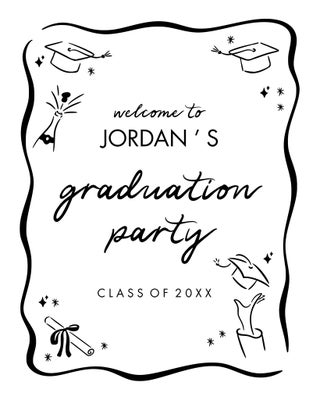 Portrait Grad Welcome Framed Board Prints