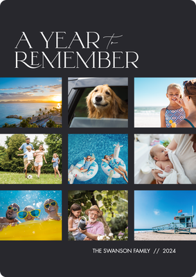A Year to Remember Grid Photo Card, 5x7