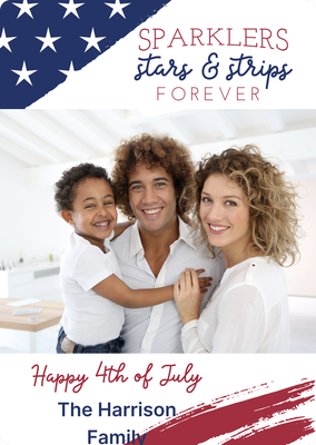 Stars and Stripes Forever Photo Card, 5x7