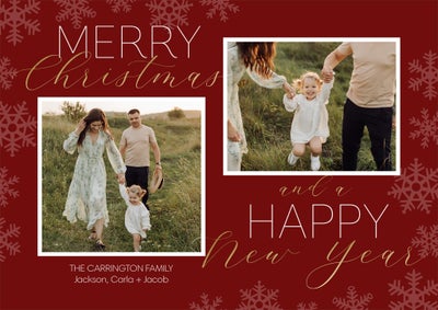 Elegant Season Collage Photo Card, 5x7