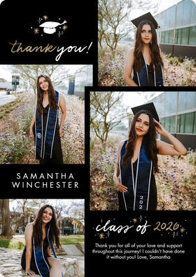 Grad Thank You 2026 Stars Photo Card, 5x7