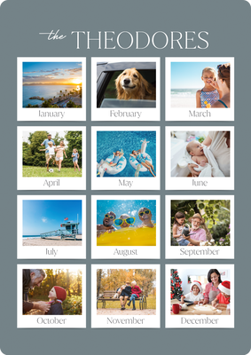 Monthly Grid Photo Card, 5x7