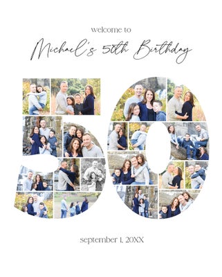 Portrait Birthday 50 Board Prints