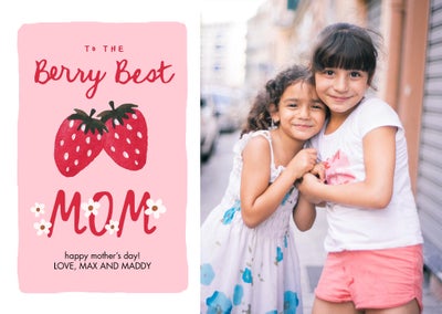 Mom Berries Folded Card, 5x7