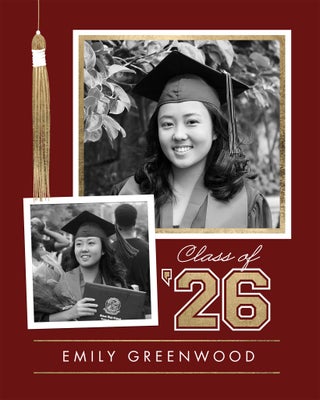 Portrait Grad 2026 Tassel Board Prints