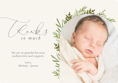 Arch Floral Photo Card, 5x7