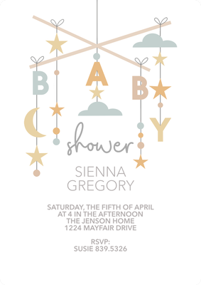 Baby Mobile Photo Card, 5x7