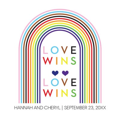 Love Wins Acrylic Magnet, 2x2