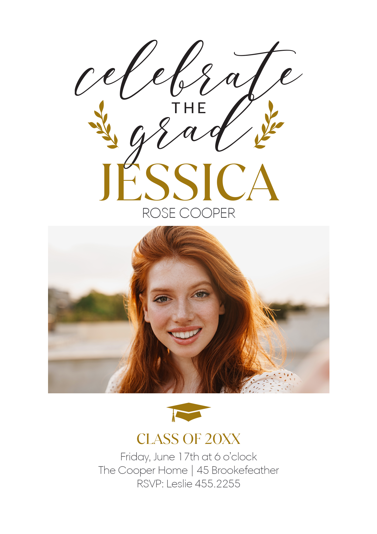 Join The Celebration Single Sided Photo Card in White, 5x7, Vertical