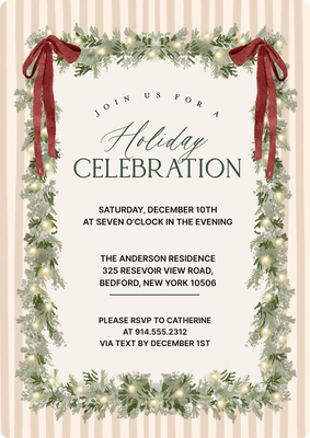 Holiday Invite Swag Photo Card, 5x7