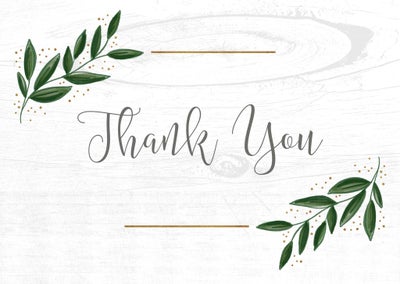 Rustic Foliage Folded Card, 5x7