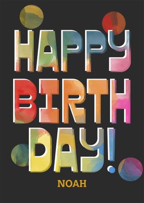Far Out Birthday Folded Card, 5x7