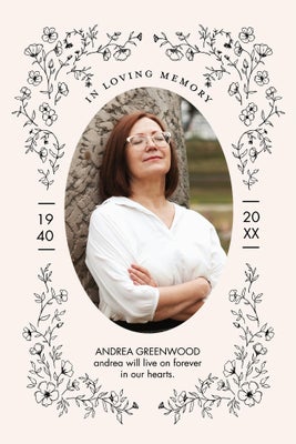 Portrait Memorial Oval Poster Prints