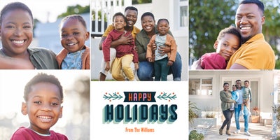 Bright and Happy Holiday Photo Card, Square, 4x8