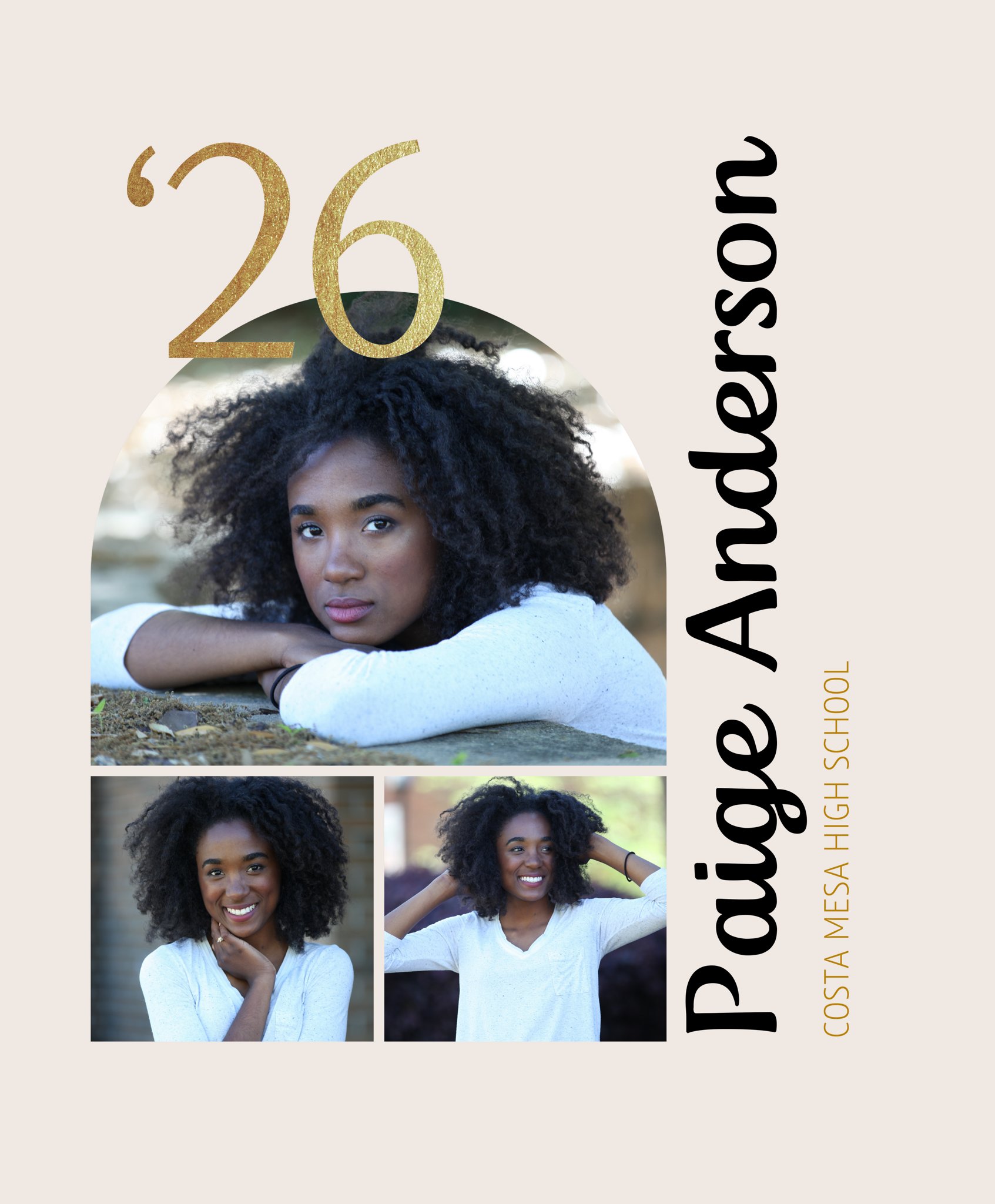 Canvas Prints 8x10 Ink and Achievement Customizable in Gold, Vertical