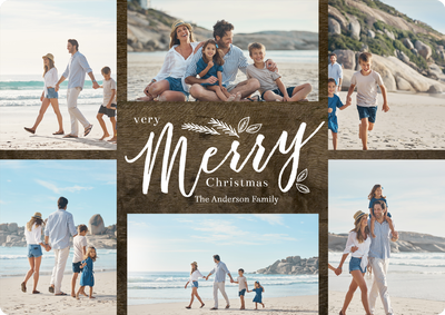Merriest Of Times Collage Photo Card, 5x7