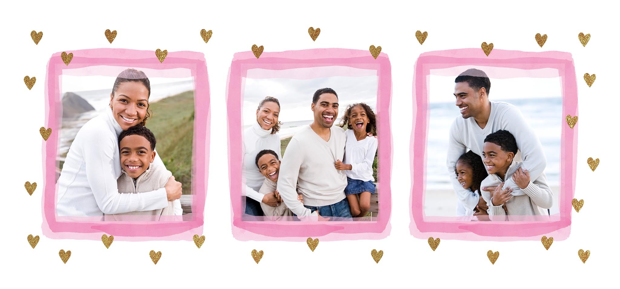 Photo Mug 11oz Confetti Hearts Customizable in Pink