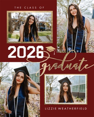 Portrait Grad 2026 Handlettered Board Prints