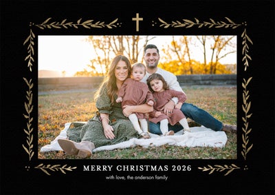 Christmas 2026 Cross Photo Card, 5x7