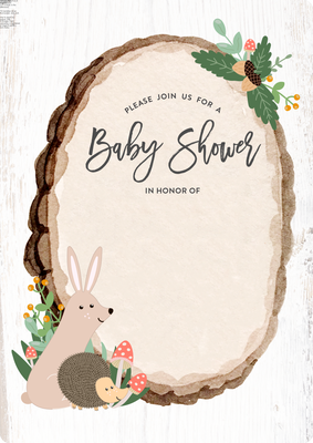 Baby Shower Wood Plaque Photo Card, 5x7