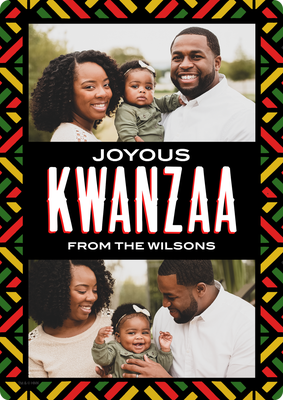 Bold Joyous Kwanzaa Photo Card, 5x7