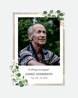 Portrait Memorial Botanical Board Prints