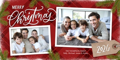 2026 Christmas Gift Tag Photo Card, Square, 4x8