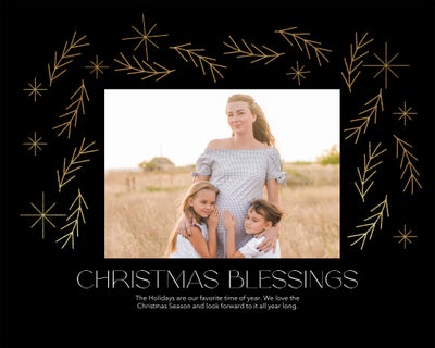 Elegant Snowflakes Double Sided Photo Book, 8.5x11